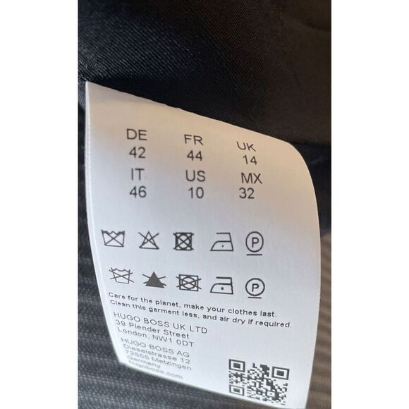 NEW $545  BOSS Jabielle Women's  Pinstripe Virgin Wool Blazer Jacket Suiting 10 - Picture 10 of 11